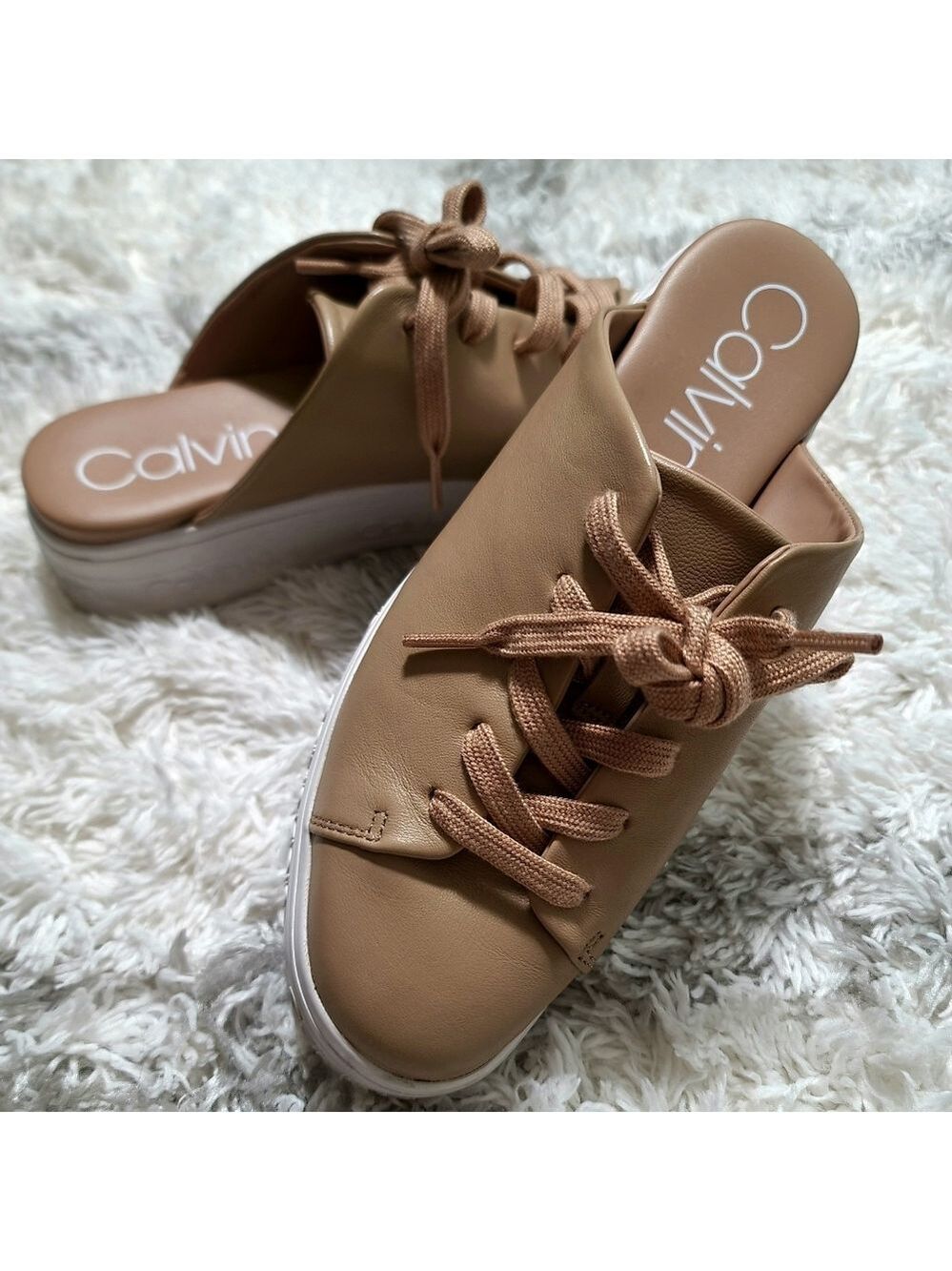 Calvin Klein Jackay Platform Shoes in Nude Size 7.5 - Picture 5 of 8